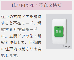 デュオセーヌ国立  見守り_住戸内の在_不在を検知