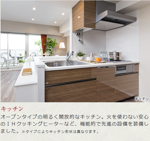 デュオセーヌ柏の葉キャンパス  IHクッキングヒーター採用のキッチン
