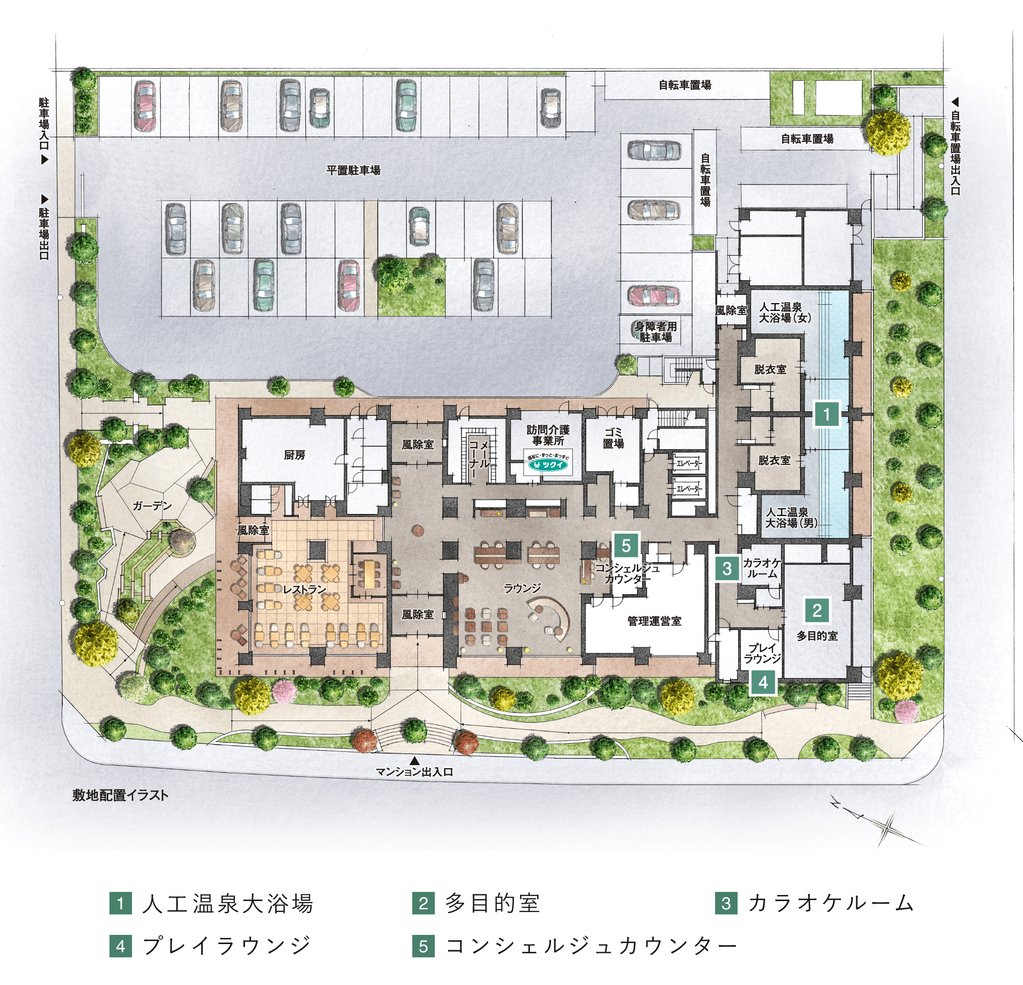 デュオセーヌ横浜川和町ガーデン 敷地配置図