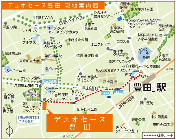 デュオセーヌ豊田  デュオセーヌ豊田_現地案内図